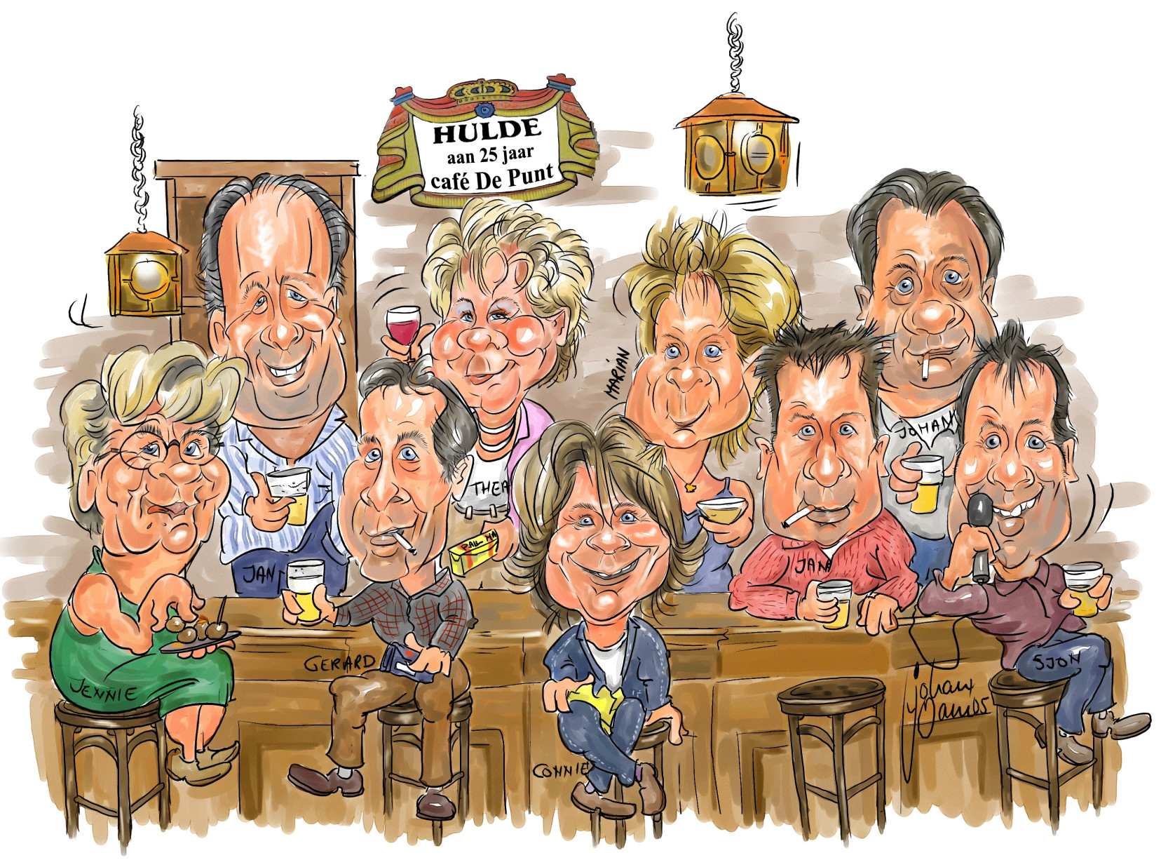 Karikatuur-CafeÌ-de-Punt